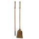 Tool set, brass fireplace accessories, vintage