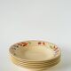Set of 6 Gien flower soup plates, “Jeannine” model, 1940