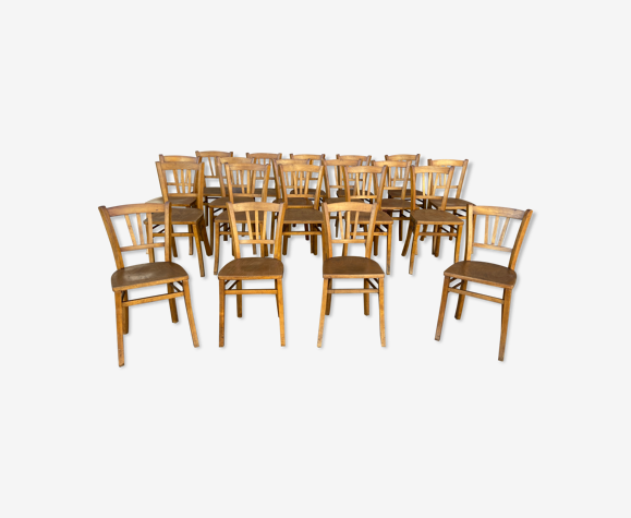20 chaises bistrot bois courbé vintage