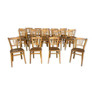 20 chaises bistrot bois courbé  vintage