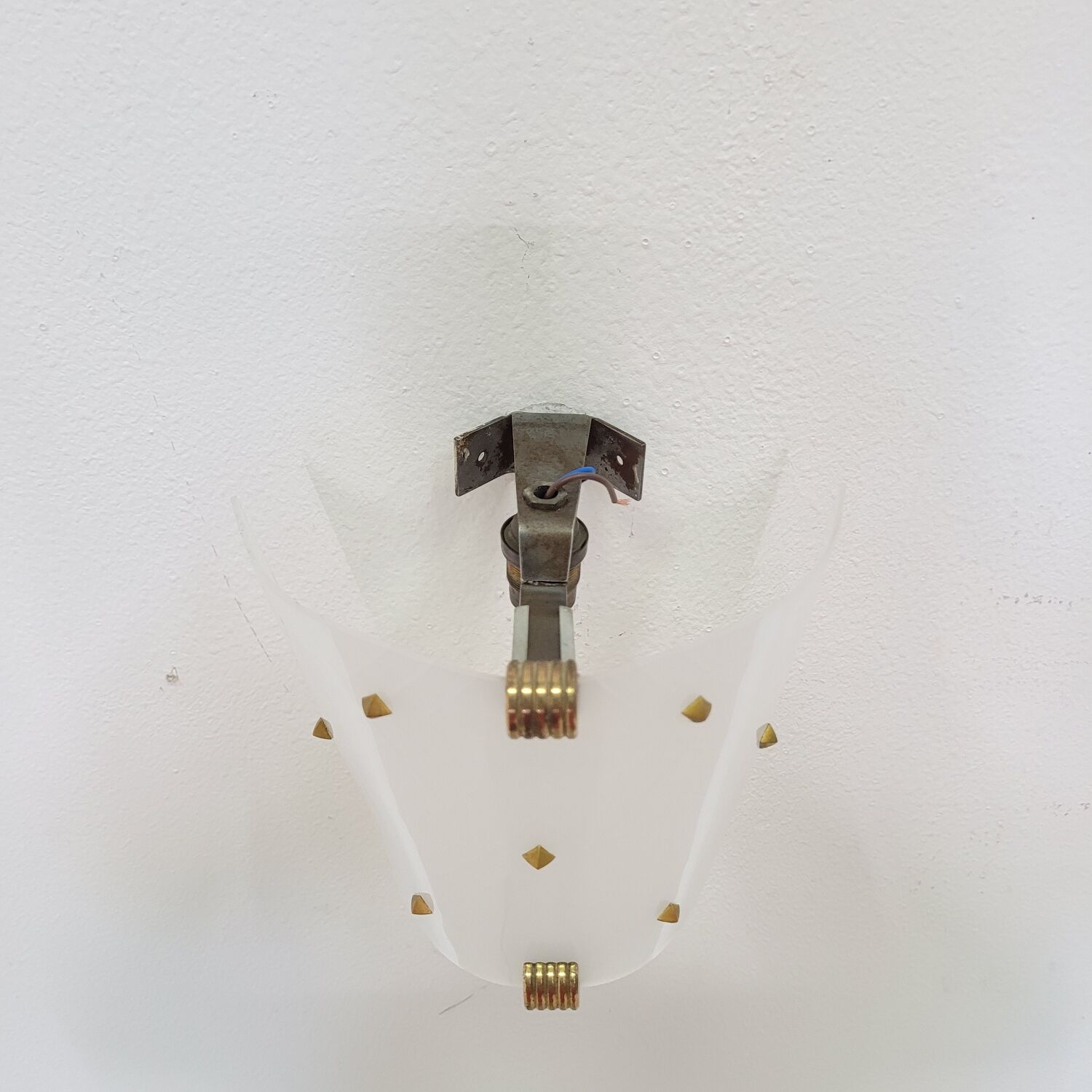 Vintage Arlus wall light in perspex and brass 1950s
