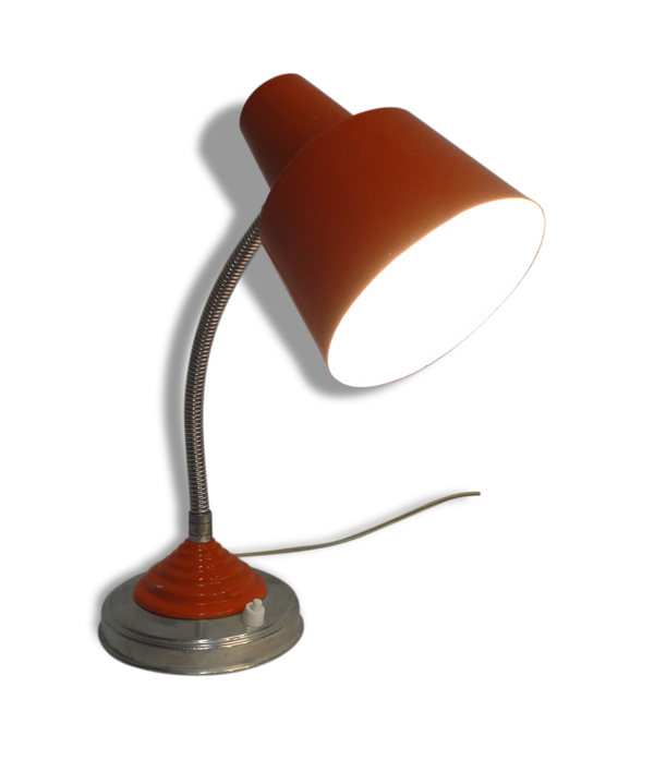 Lampe de bureau orange années 60