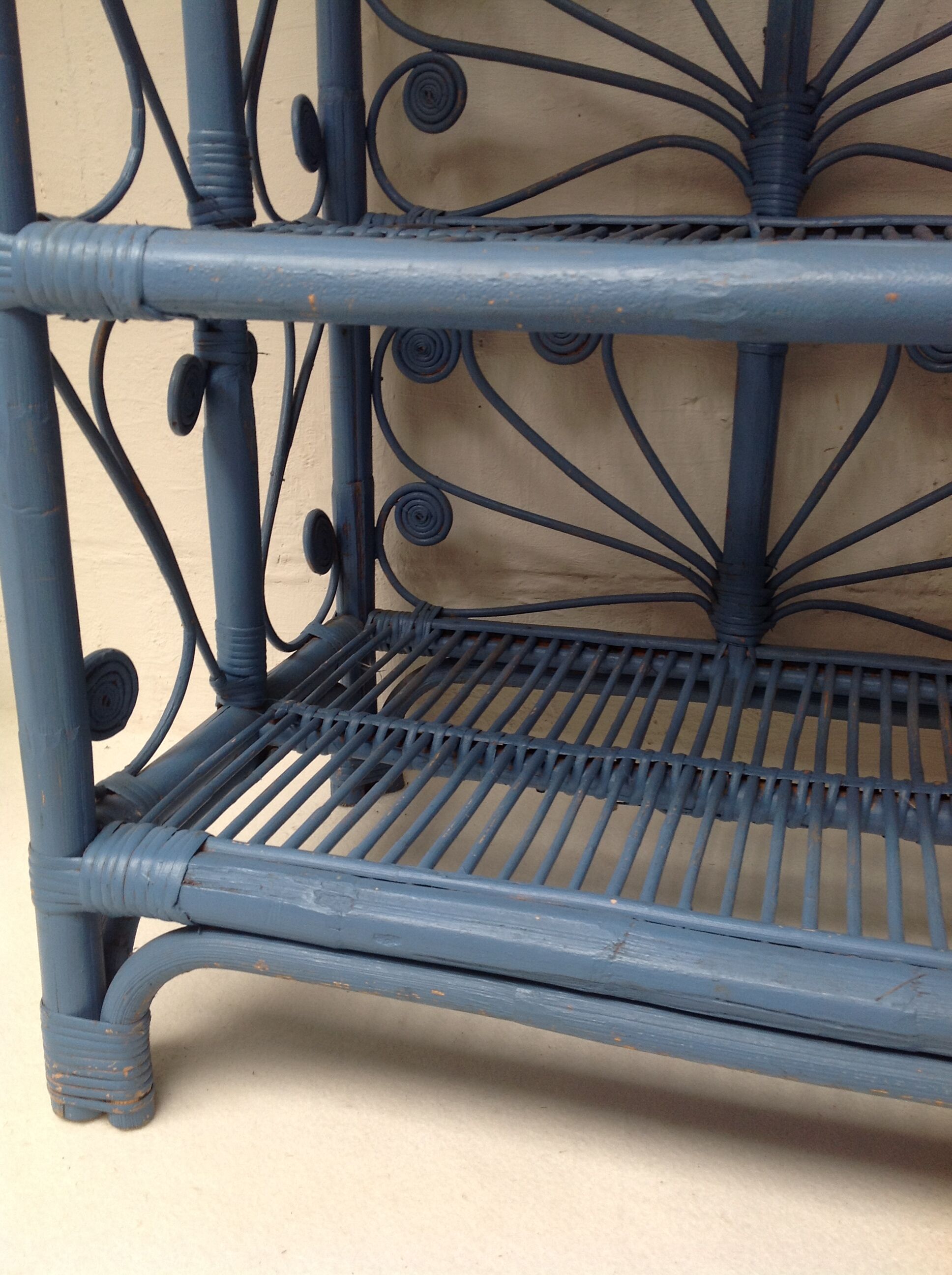 Peacock Rattan Shelf Bookcase