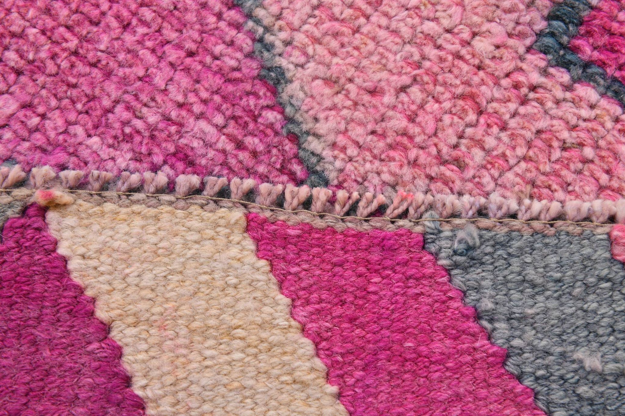 Tapis de couloir oriental Oushak rose saumon, 96 x 318 cm