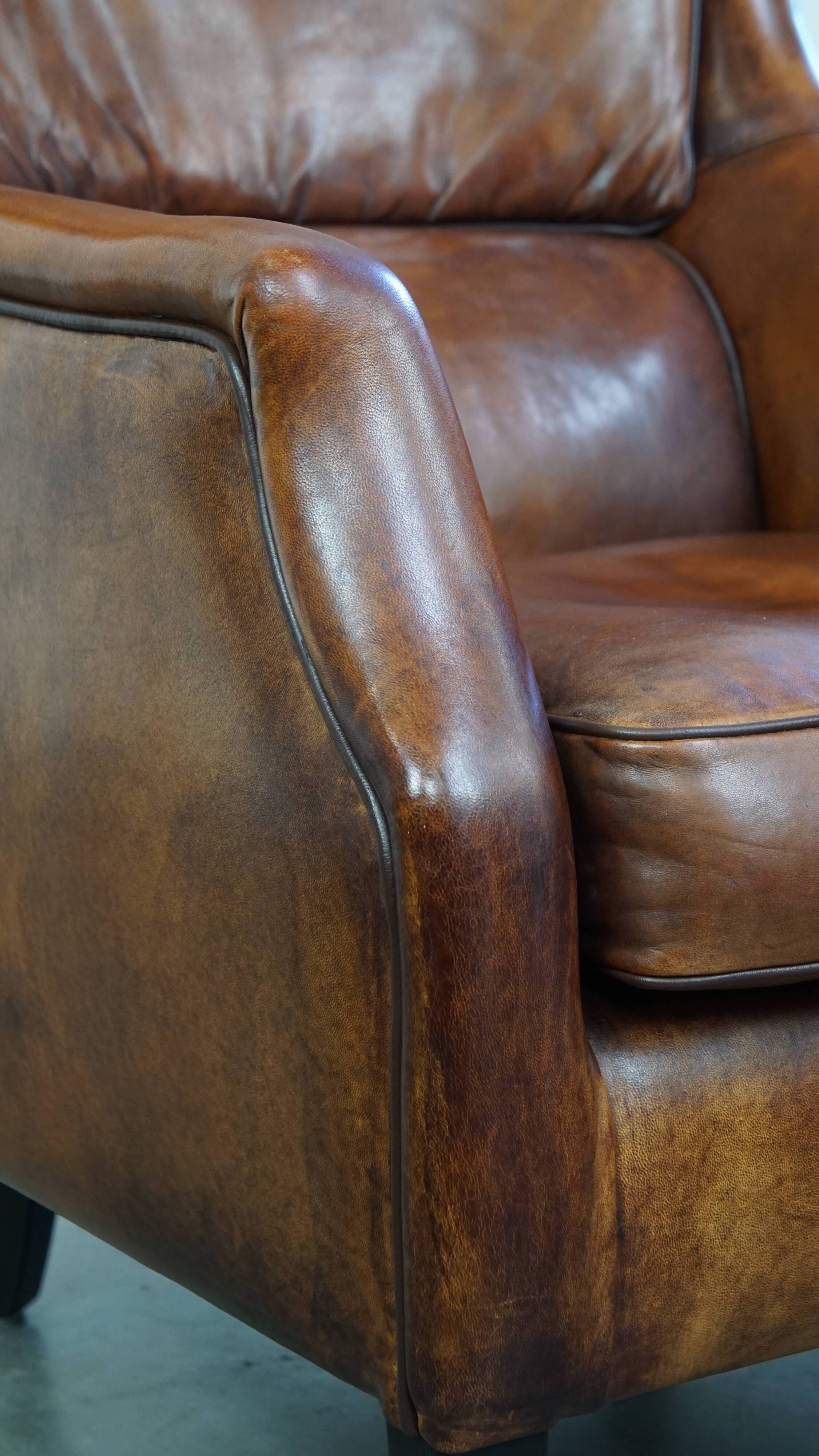 Fauteuil en cuir de mouton