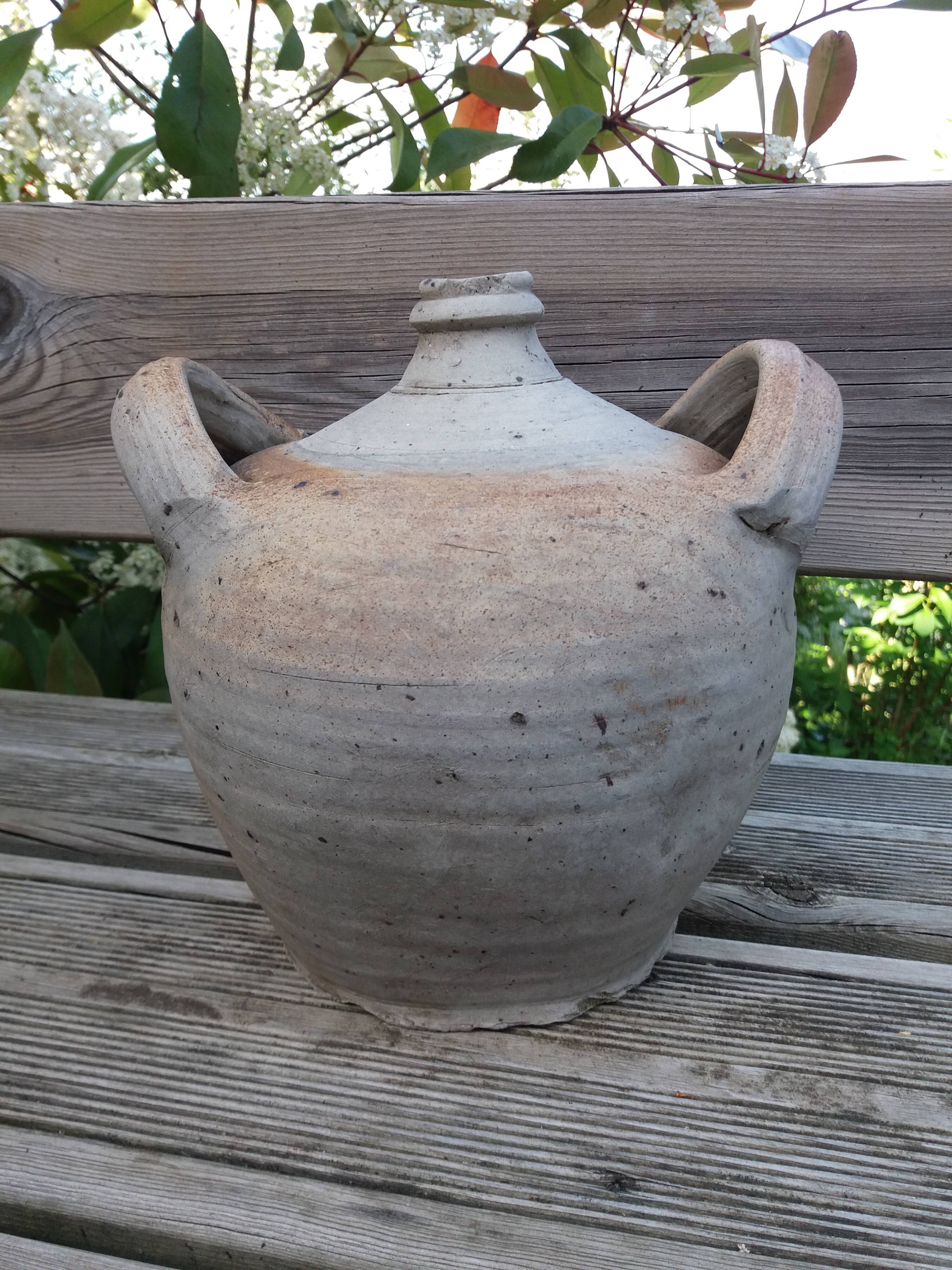 Jarre pot vinaigrier en terre cuite