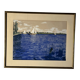 "Boats on the lake" gouache signed