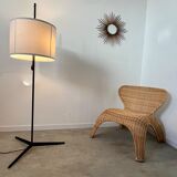 Old design floor lamp from the 50s in metal vintage adjustable lampshade