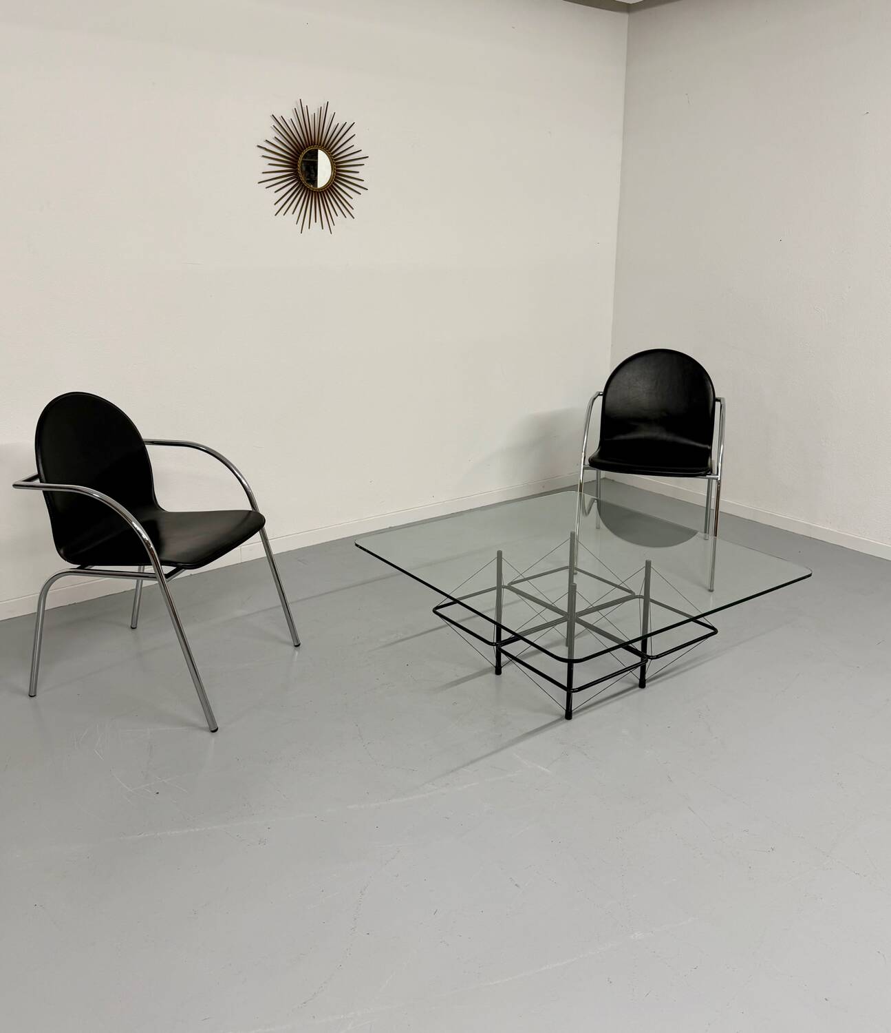 Vintage Italian architectural design coffee table from the 1970s