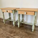 Pair of pine bedside tables