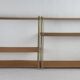 Etagère String en bois et métal doré 1960