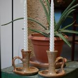 Bougeoirs en grès
