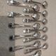 12 silver-plated metal teaspoons, Ercuis Valencay silversmith, 14.3cm
