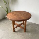 Round folding pine table mountain furniture