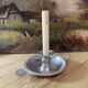 Aluminum poucier candle holder