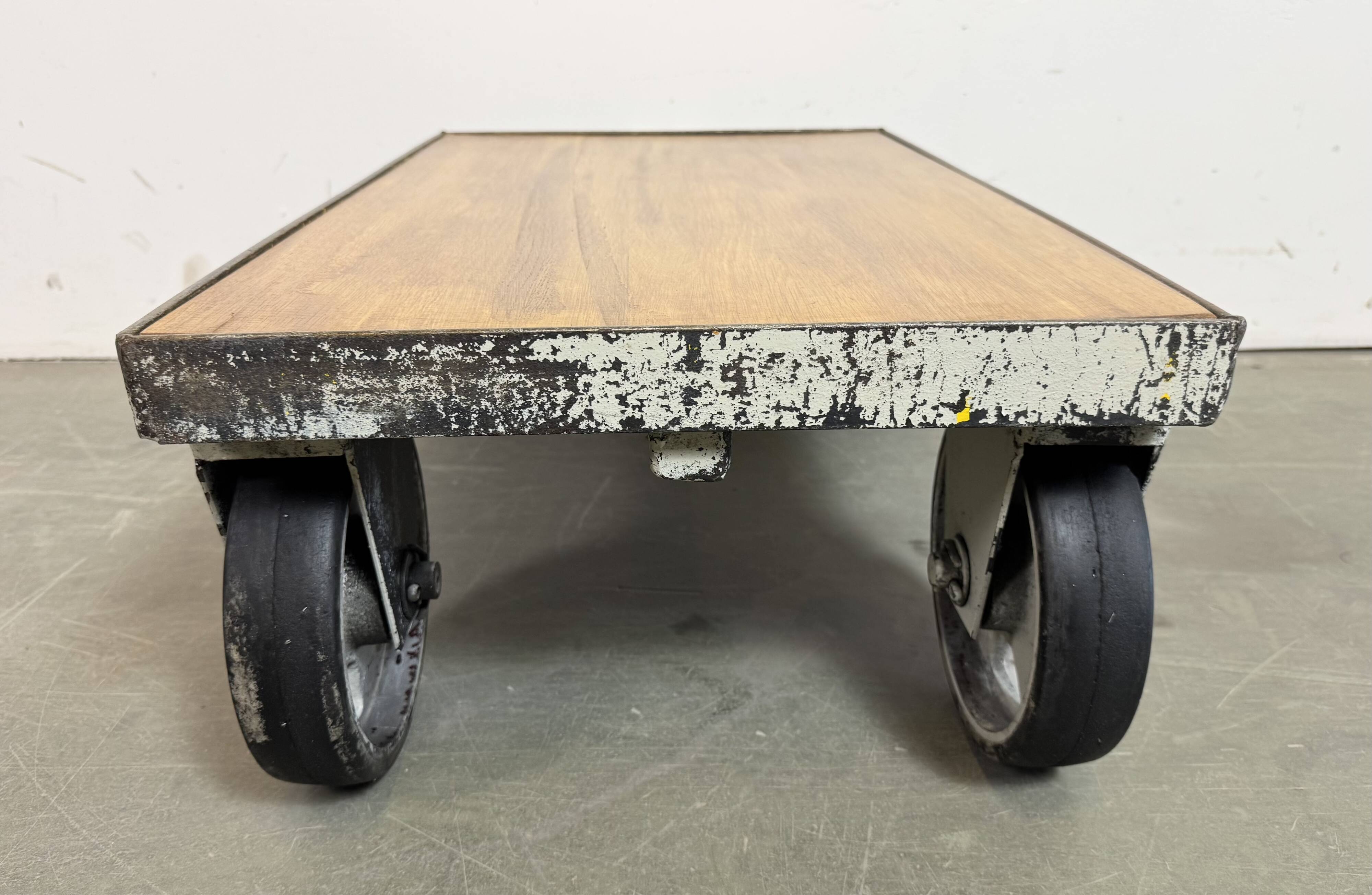 Grey Industrial Coffee Table Cart, 1960s