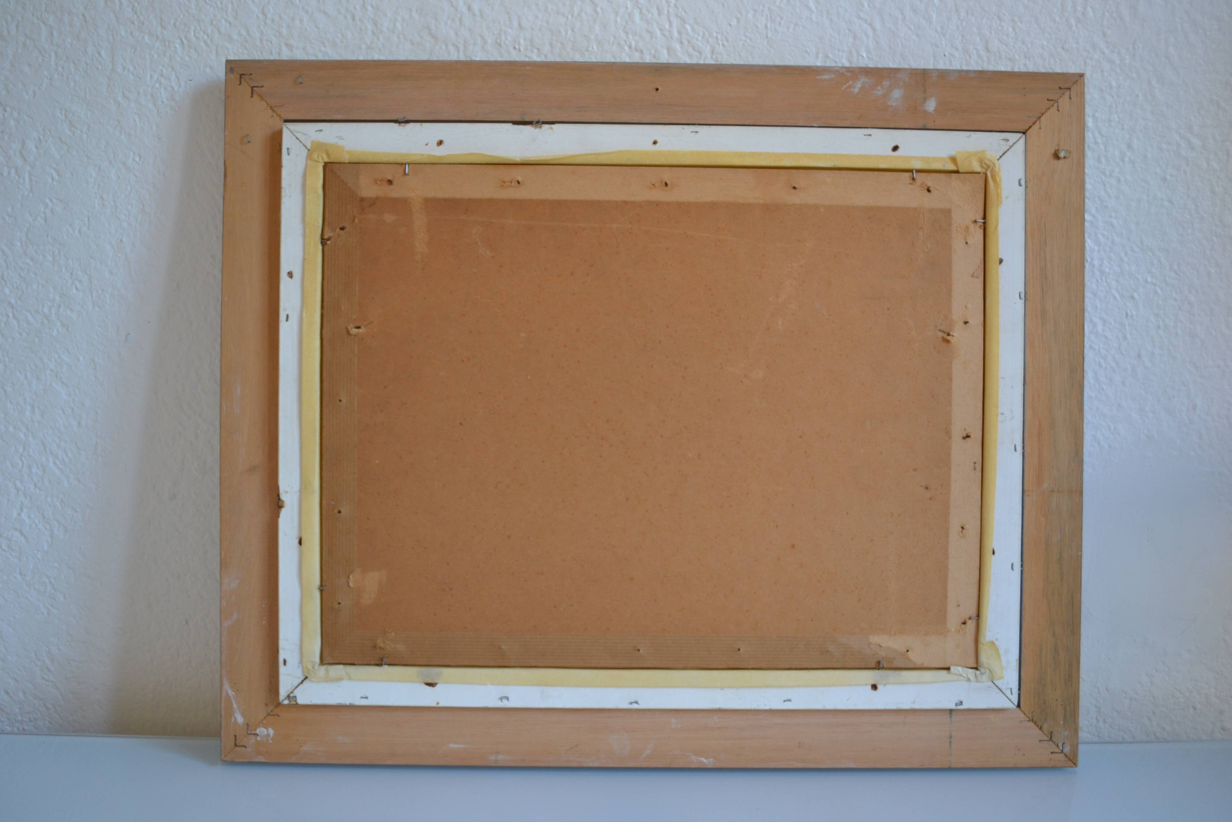 Paris the quai des orfèvres and the pont saint michel painting framed under glass