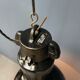 Large black enamel Bauhaus hanging lamp