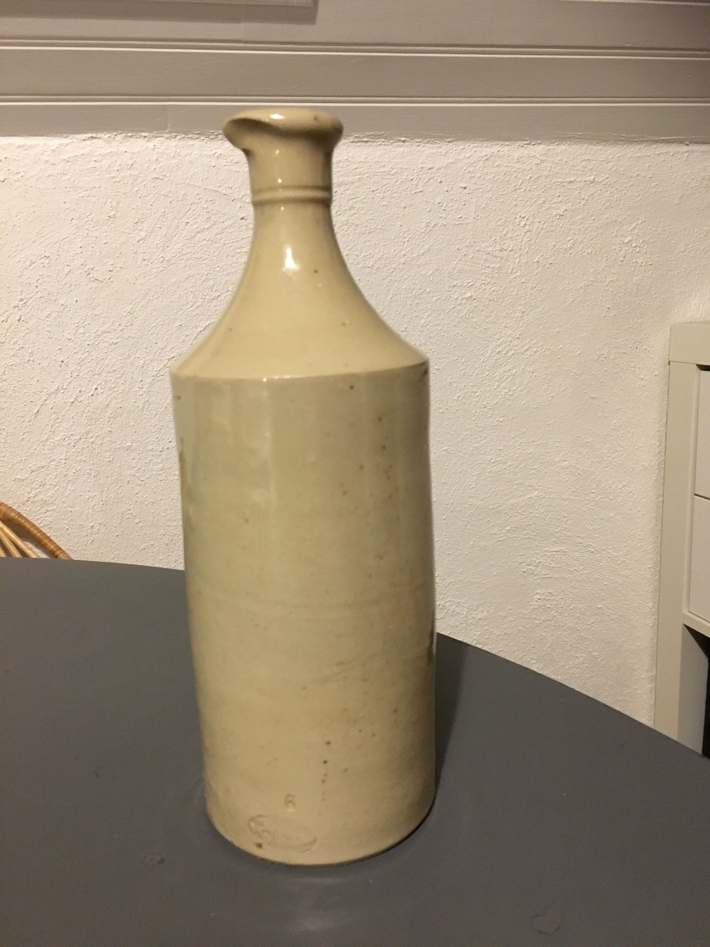 Glaze stoneware bottle signed Paul Langeron Pont-des-Vernes