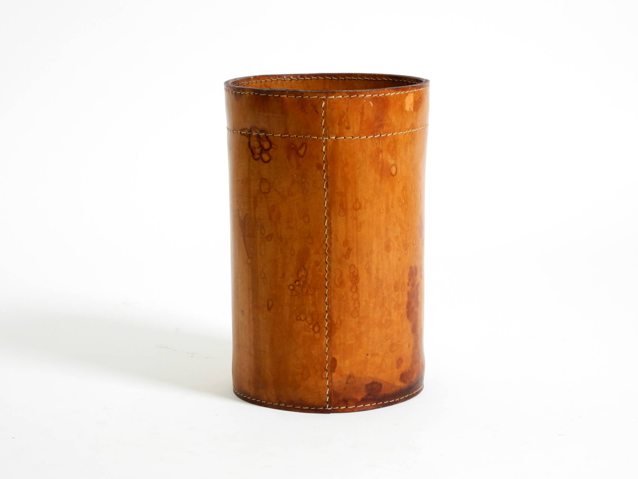 Beautiful 1960s leather paper bin by Torben Ørskov & Co Denmark