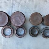 Series of 4 vintage Loir sandstone pots Thierry and Chantal Robert