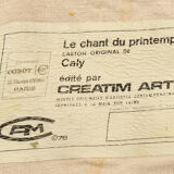Tapestry " Le chant du Printemps " after cardboard by Odette Caly