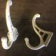 White cast iron wall hooks