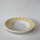 Lot of 4 hollow digoin sarreguemines yellow stripes 1950