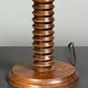 Midcentury brutalist wood turned mushroom table lamp, Charles Dudouyt style