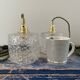 Set of two vintage bubbled glass handhelds