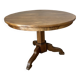 Very beautiful antique round table in solid walnut – central leg.