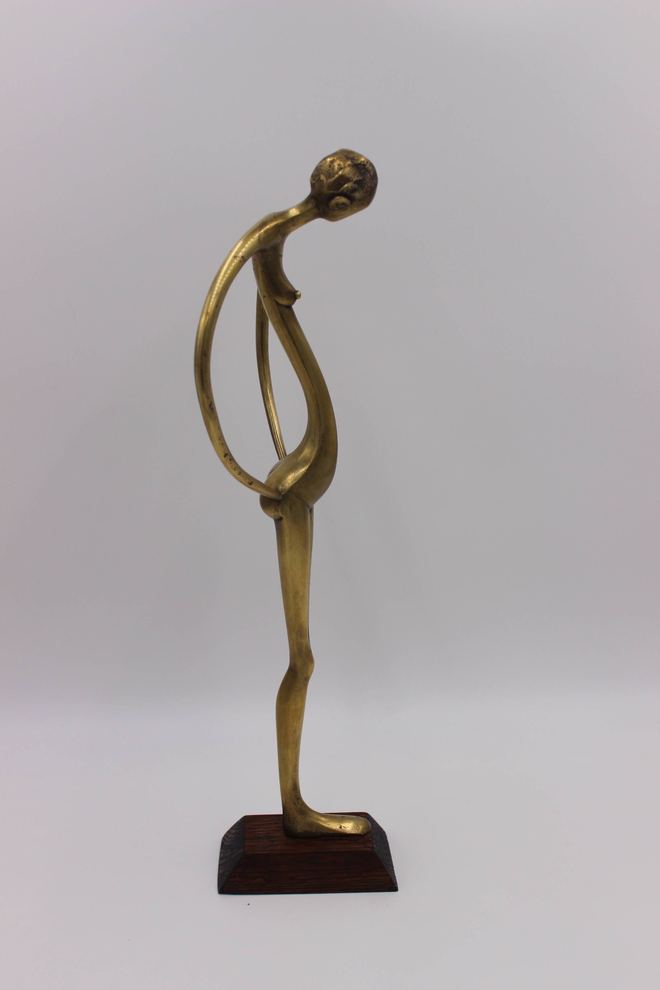 bronze sculpture brutalist modernist modern art mid century old