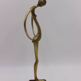 sculpture en bronze brutaliste moderniste