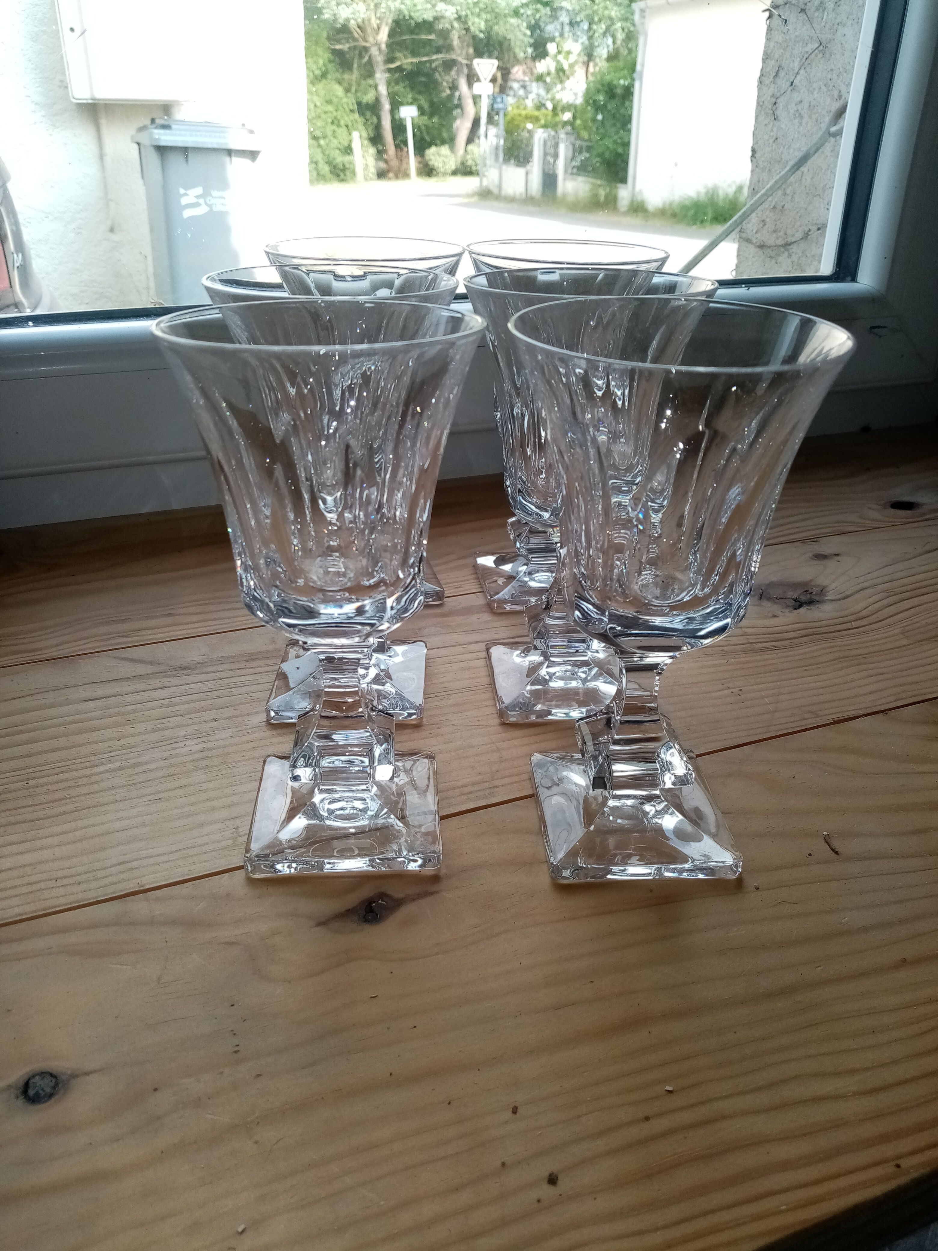 Sevred crystal glasses