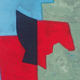 Serge Poliakoff: Red, green and blue composition, original lithograph