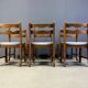 Brutalist dining chairs, set of 6 - 1960s