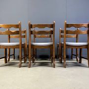 Brutalist dining chairs, set of 6 - 1960s
