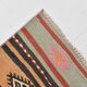 5x8 Kilim Striped Multicolor Kilim Rug,Oushak Handmade Area Rug,134x2145 Cm