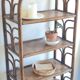 Vintage rattan library from the 70s