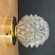 Vintage globe wall lamp, ceiling lamp in molded glass