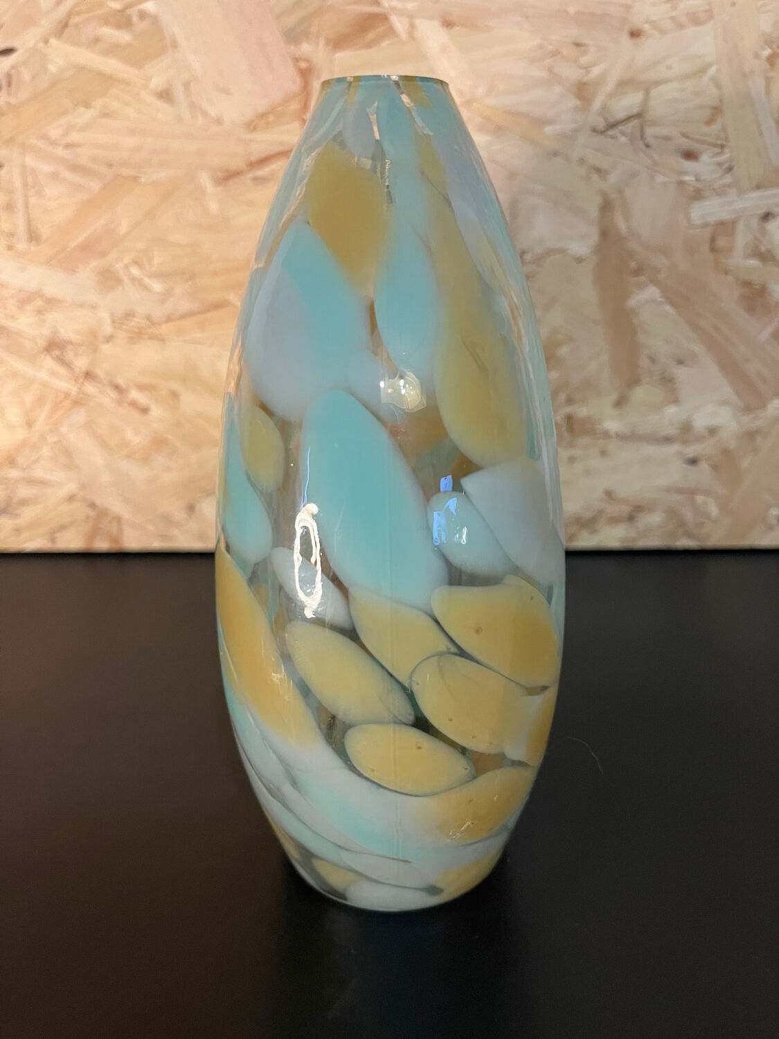 Multicolored glass vase