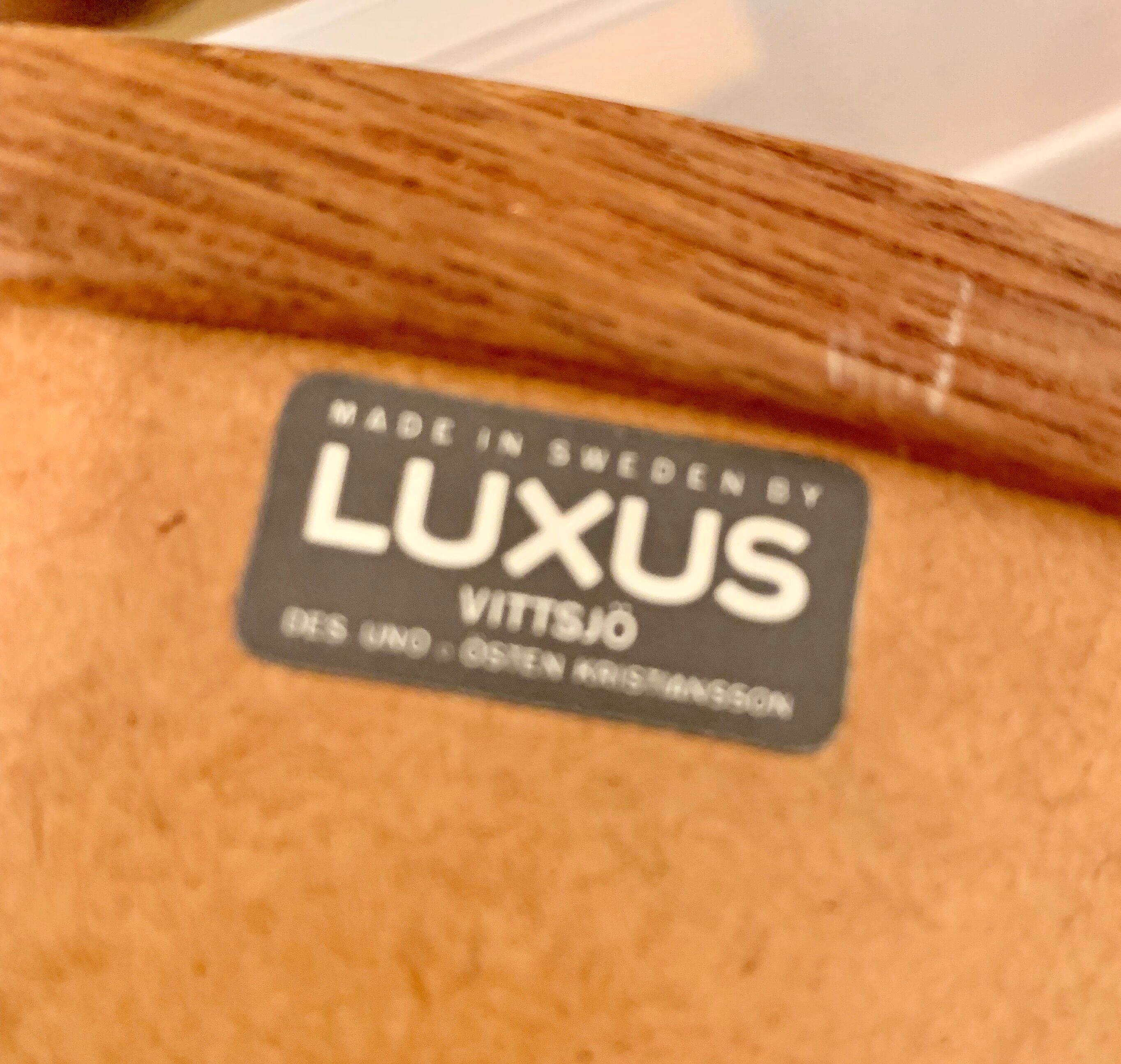 Round Teak Mirror,  Luxus, Sweden, 1960s 45cm