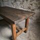 Dining table / antique work table in oak from France, 1750–1850