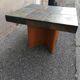 Table basse bois et pierre