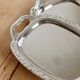 Trio de mini plateaux vintage métal argenté