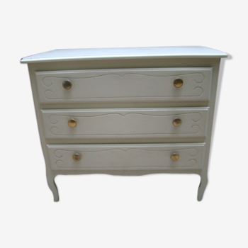 Commode blanche vintage 50-60