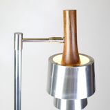 Floor Lamp Model 294 In Steel & Rosewood By Jo Hammerborg For Fog & Morup