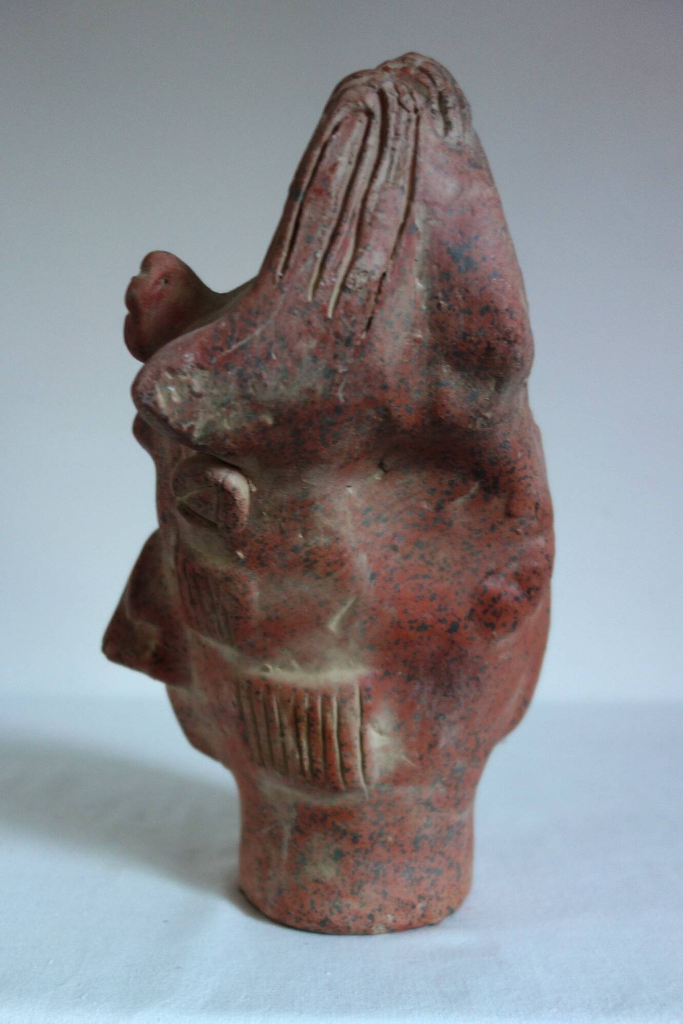 Large sculpture of Maya king Pakal's head, Mexico.