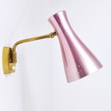 Pair of Articulated Conical Wall Lights in Stilnovo Style, Wall Lamps Italy, 1950s