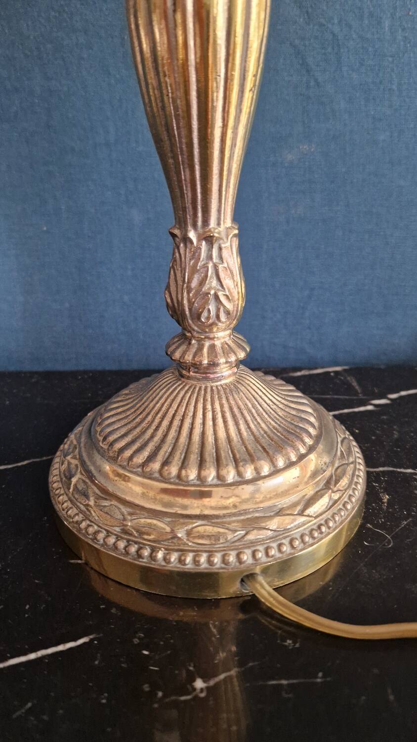 Paire de chandelier en métal argenté